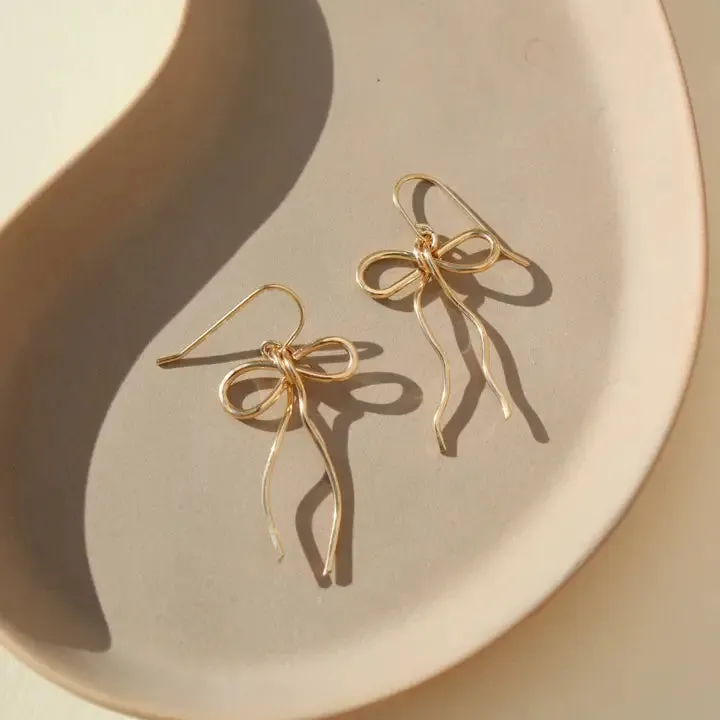 coquette bow earrings