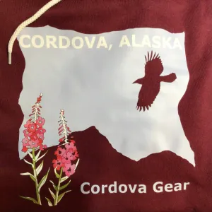 Cordova Gear Logo Hooded Sweatshirt Maroon