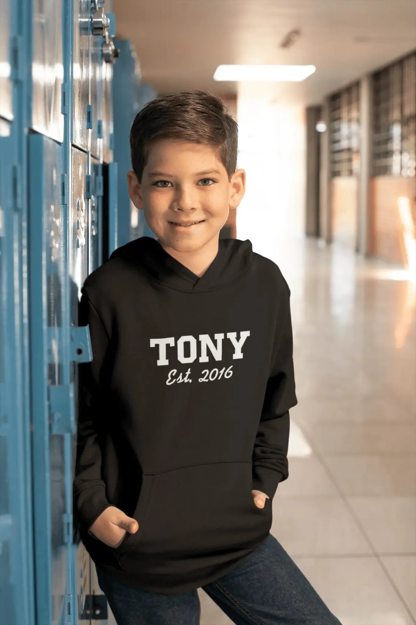 Custom Name And Established Date Infant Unisex Embroidered Hoodie