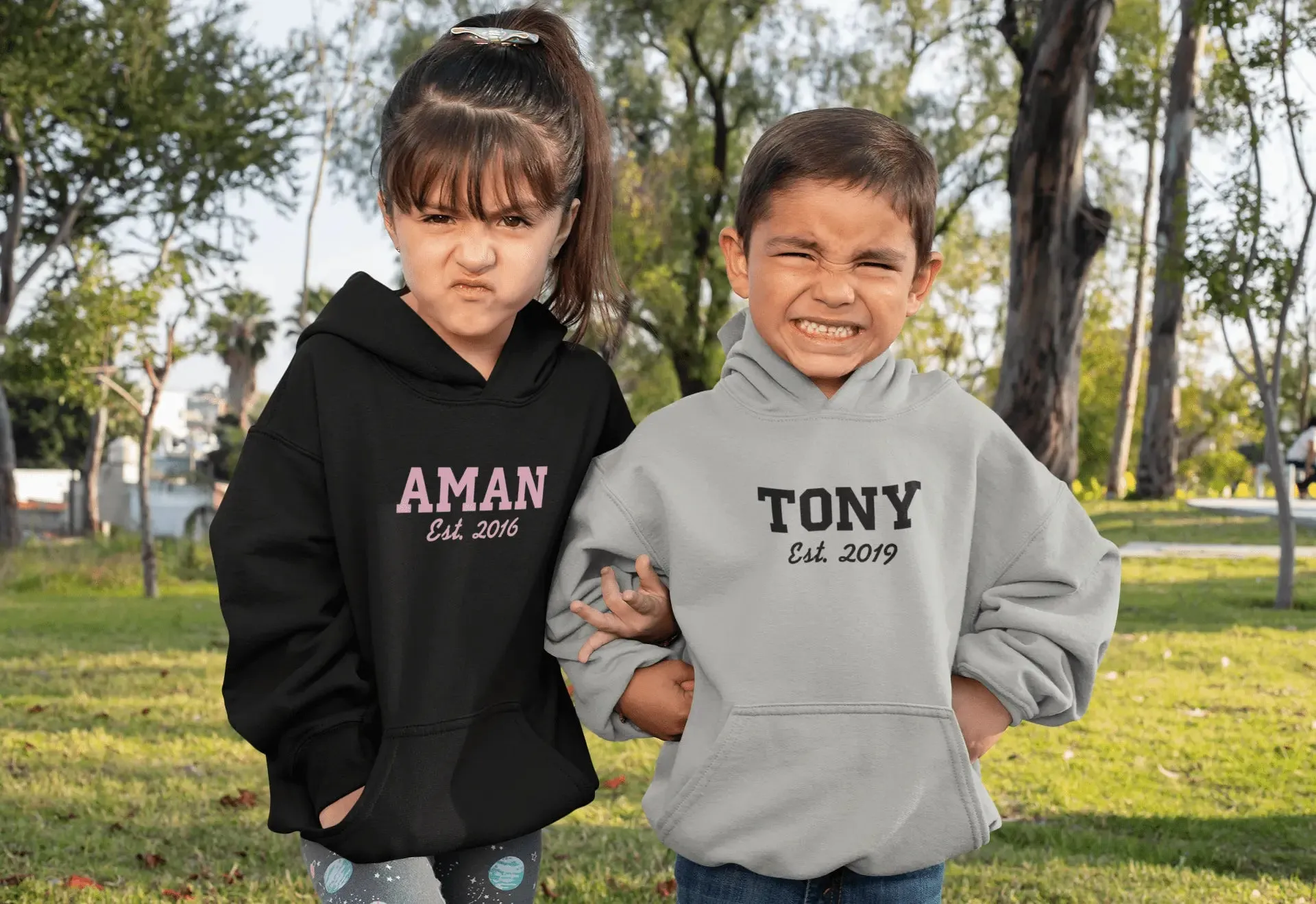 Custom Name And Established Date Infant Unisex Embroidered Hoodie
