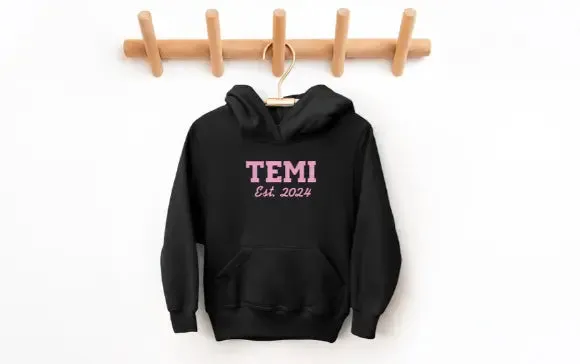 Custom Name And Established Date Infant Unisex Embroidered Hoodie