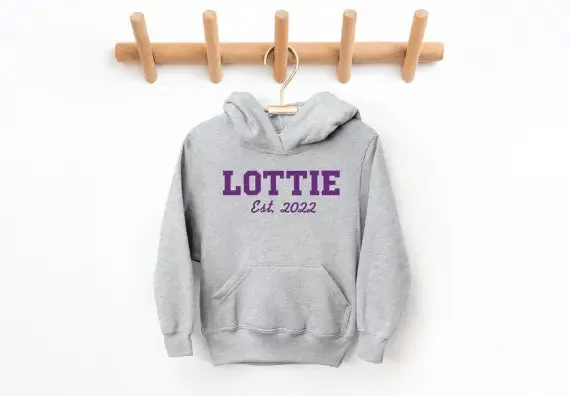 Custom Name And Established Date Infant Unisex Embroidered Hoodie