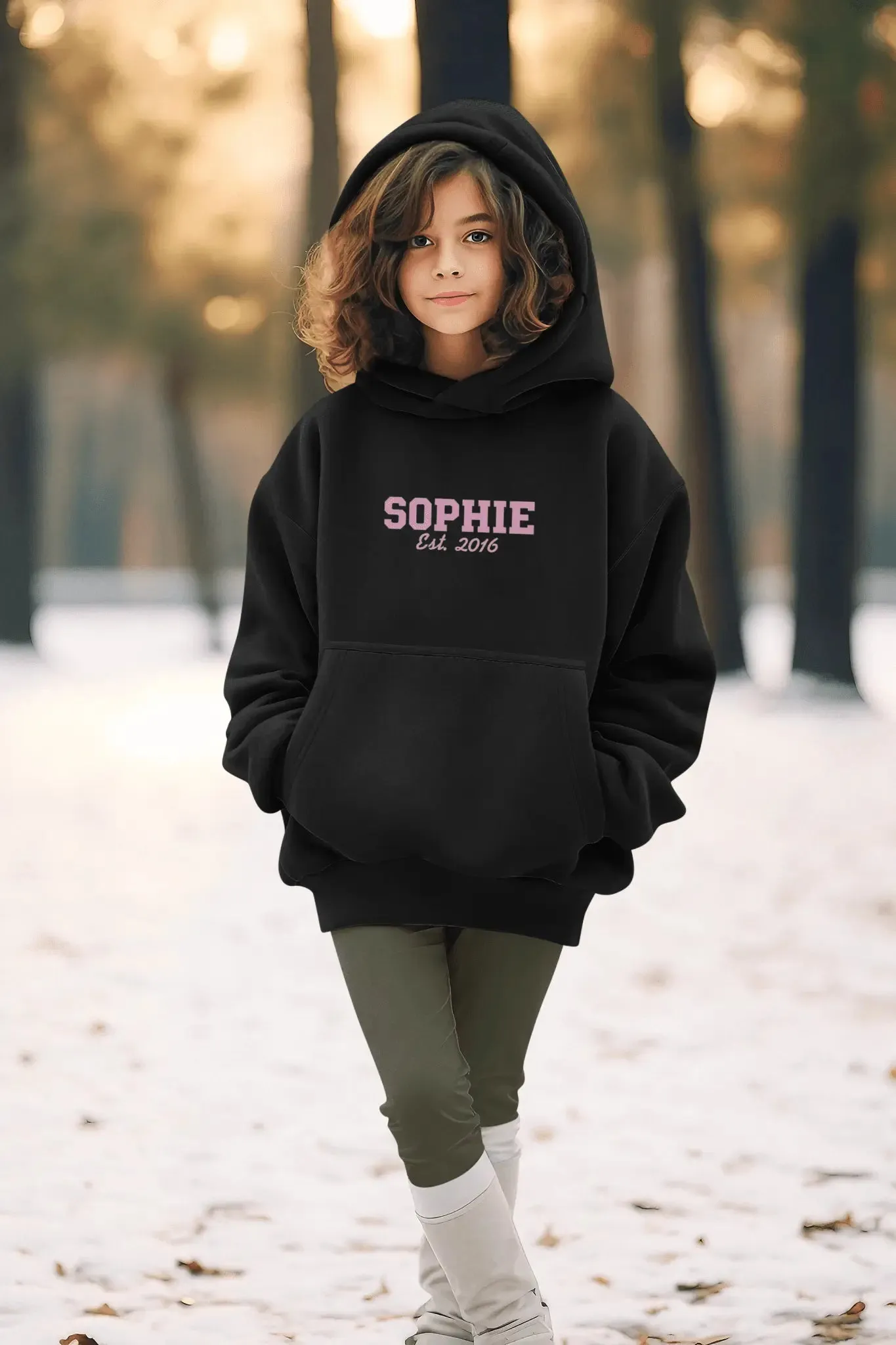 Custom Name And Established Date Infant Unisex Embroidered Hoodie