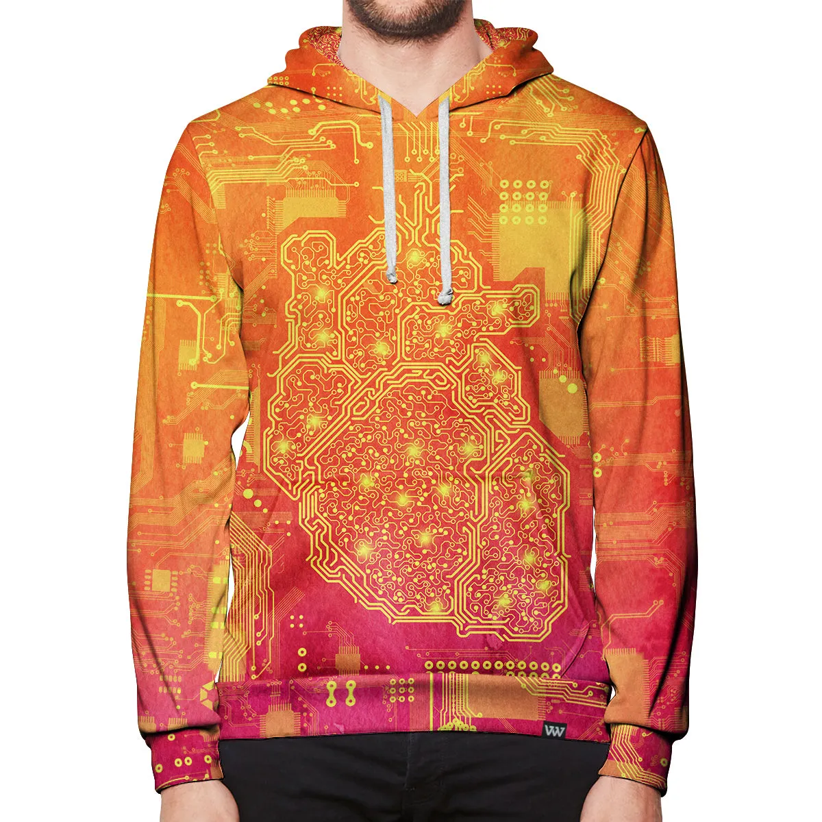 Cyber Heart Pullover Hoodie