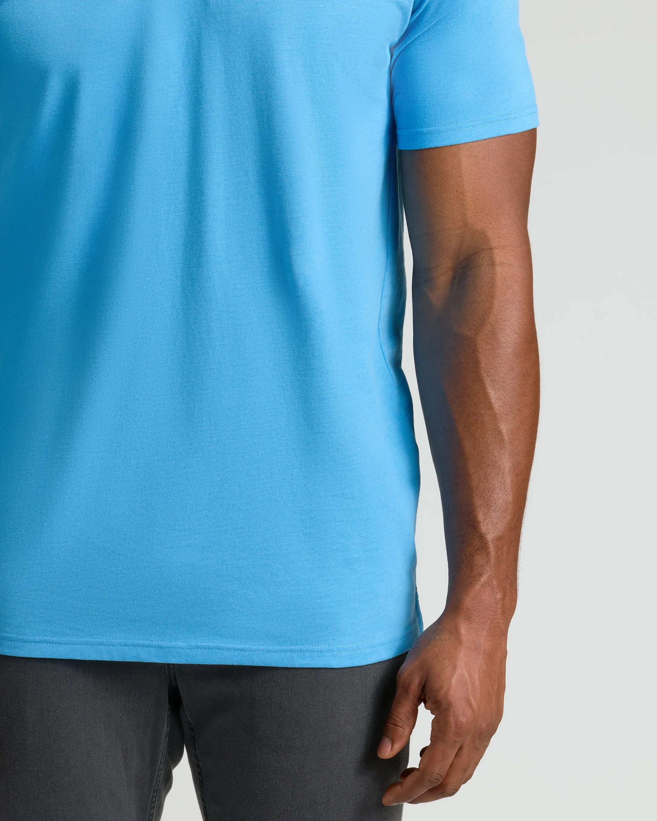 Dark Heather Bahama Blue Short Sleeve Tall Polo
