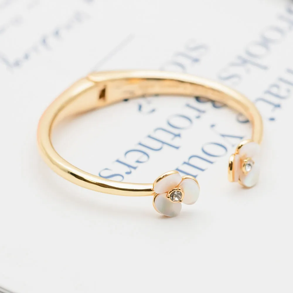 Disco Pansy Thin Cuff Bracelet