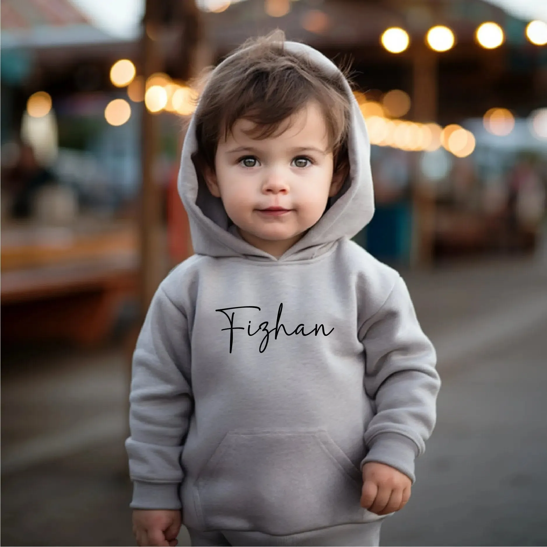 Embroidered Eid Mubarak Infant Hoodie