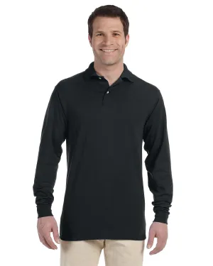 Embroidered Jerzees Adult 5.6 oz SpotShield Long-Sleeve Jersey Polo 437ML