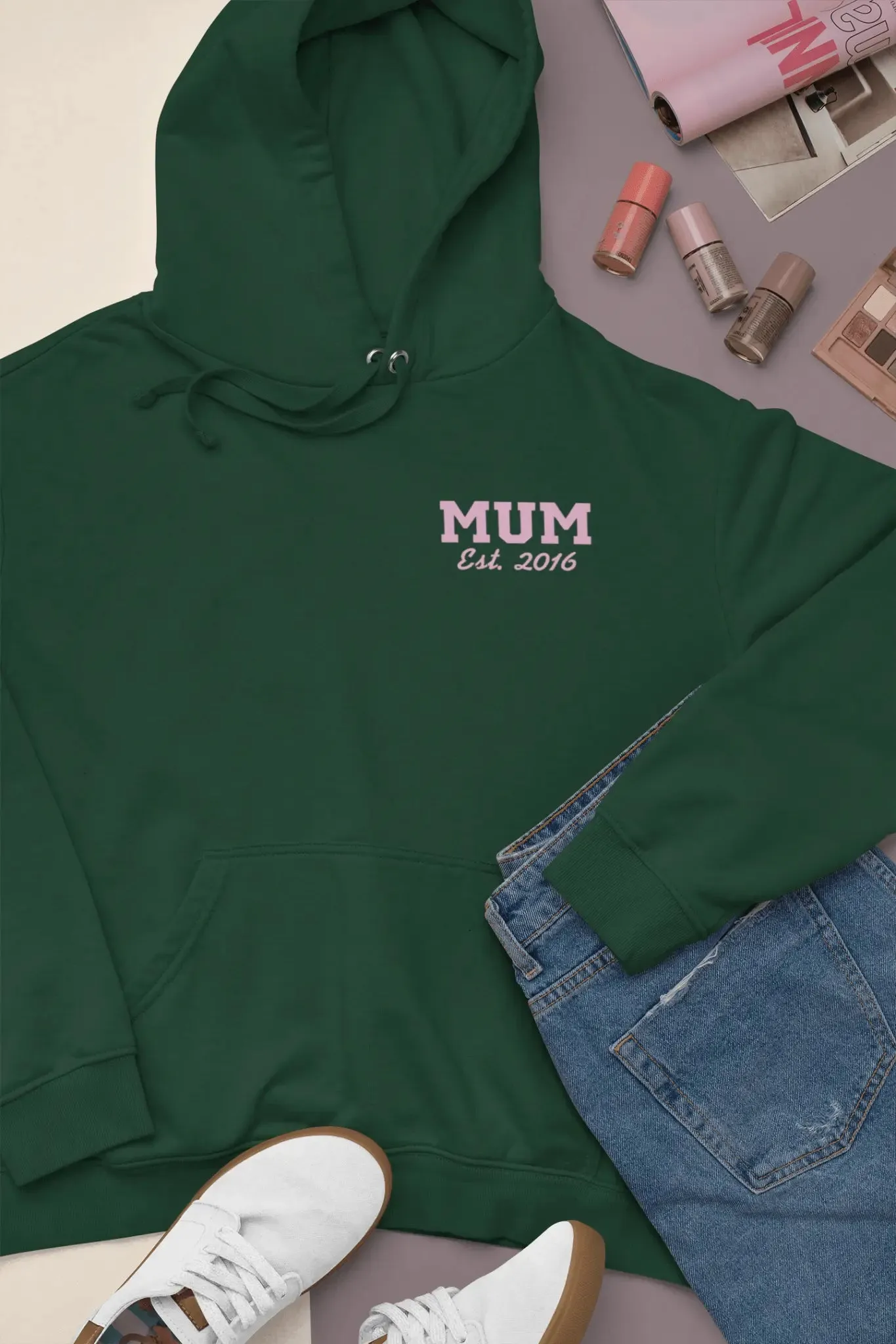 Embroidered Name / Established in Date Unisex Hoodie