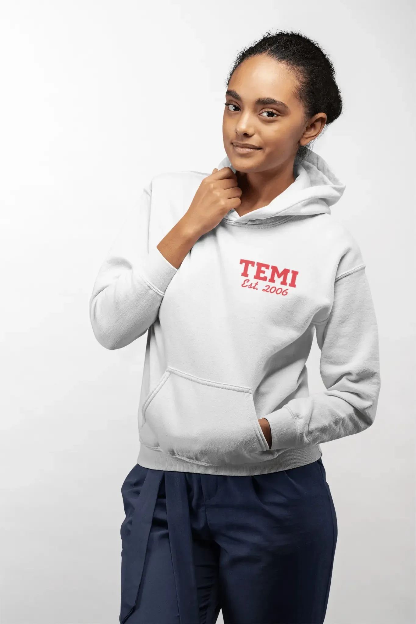 Embroidered Name / Established in Date Unisex Hoodie
