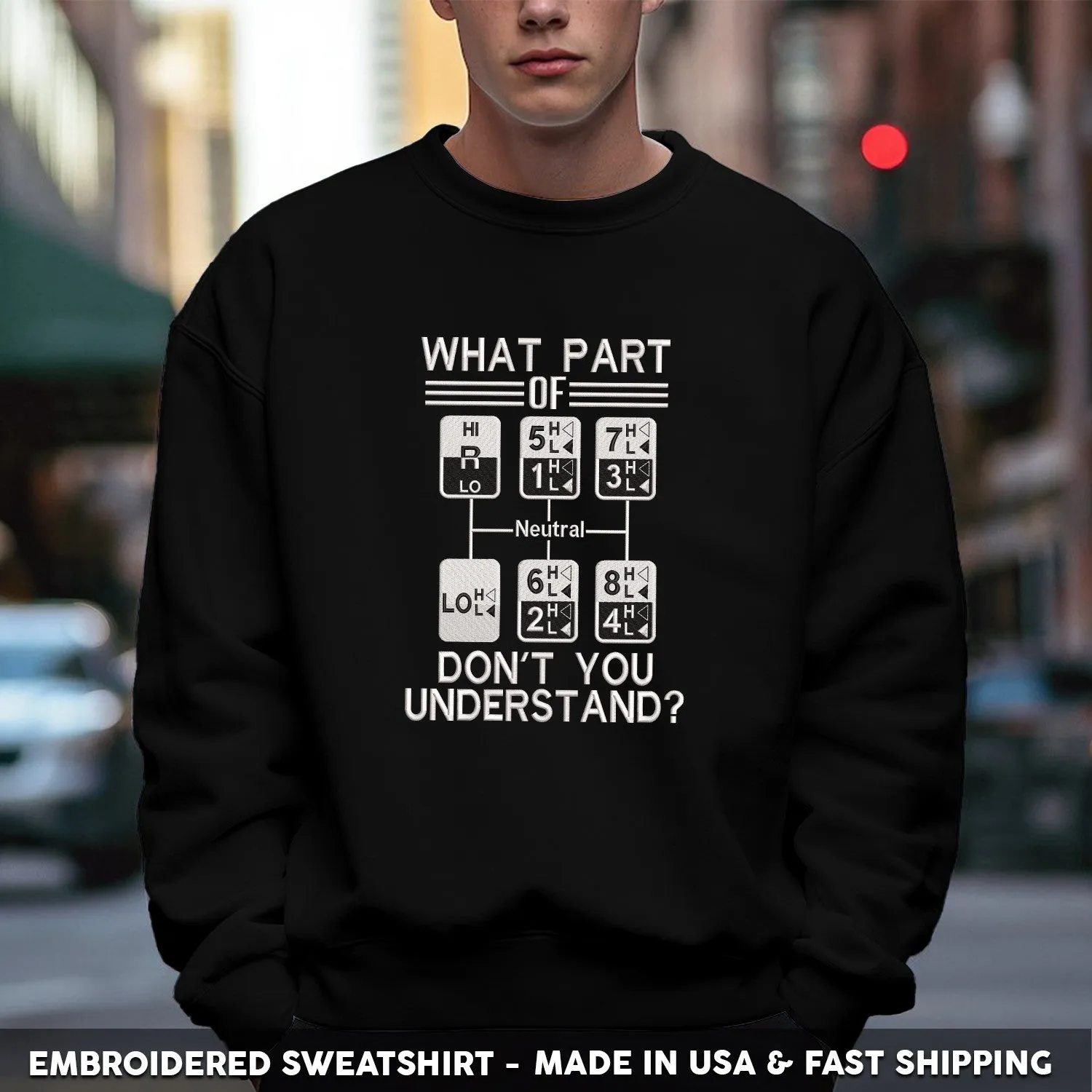 Embroidered T-Shirt - What Part Of Neutral Don't You Understand