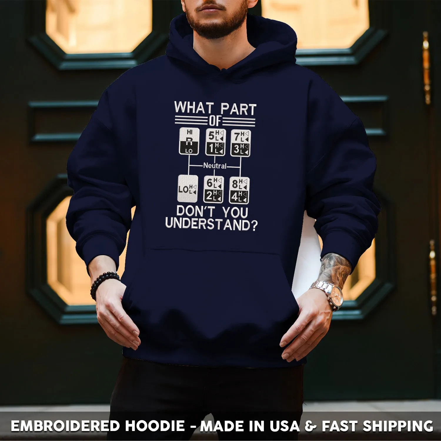 Embroidered T-Shirt - What Part Of Neutral Don't You Understand