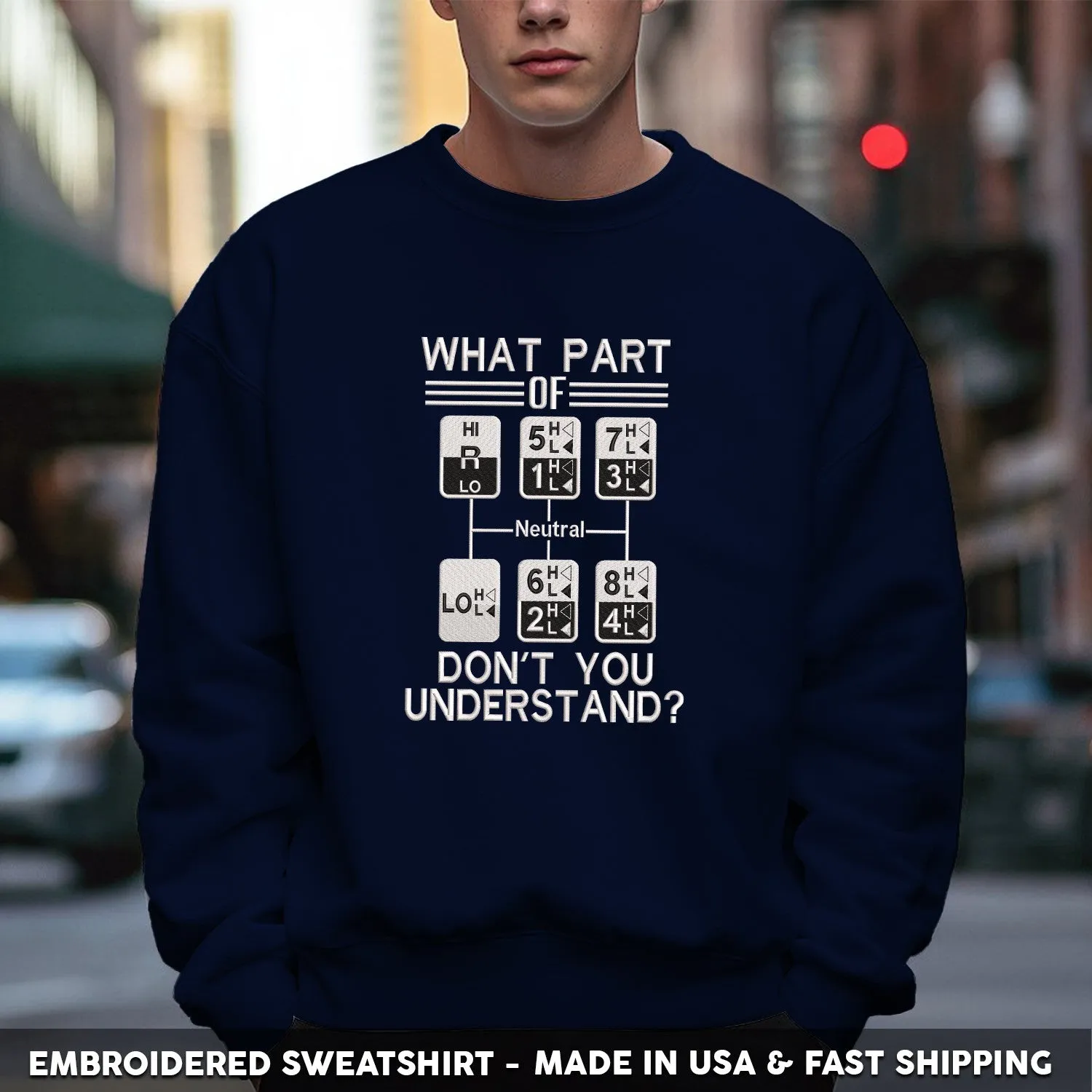 Embroidered T-Shirt - What Part Of Neutral Don't You Understand