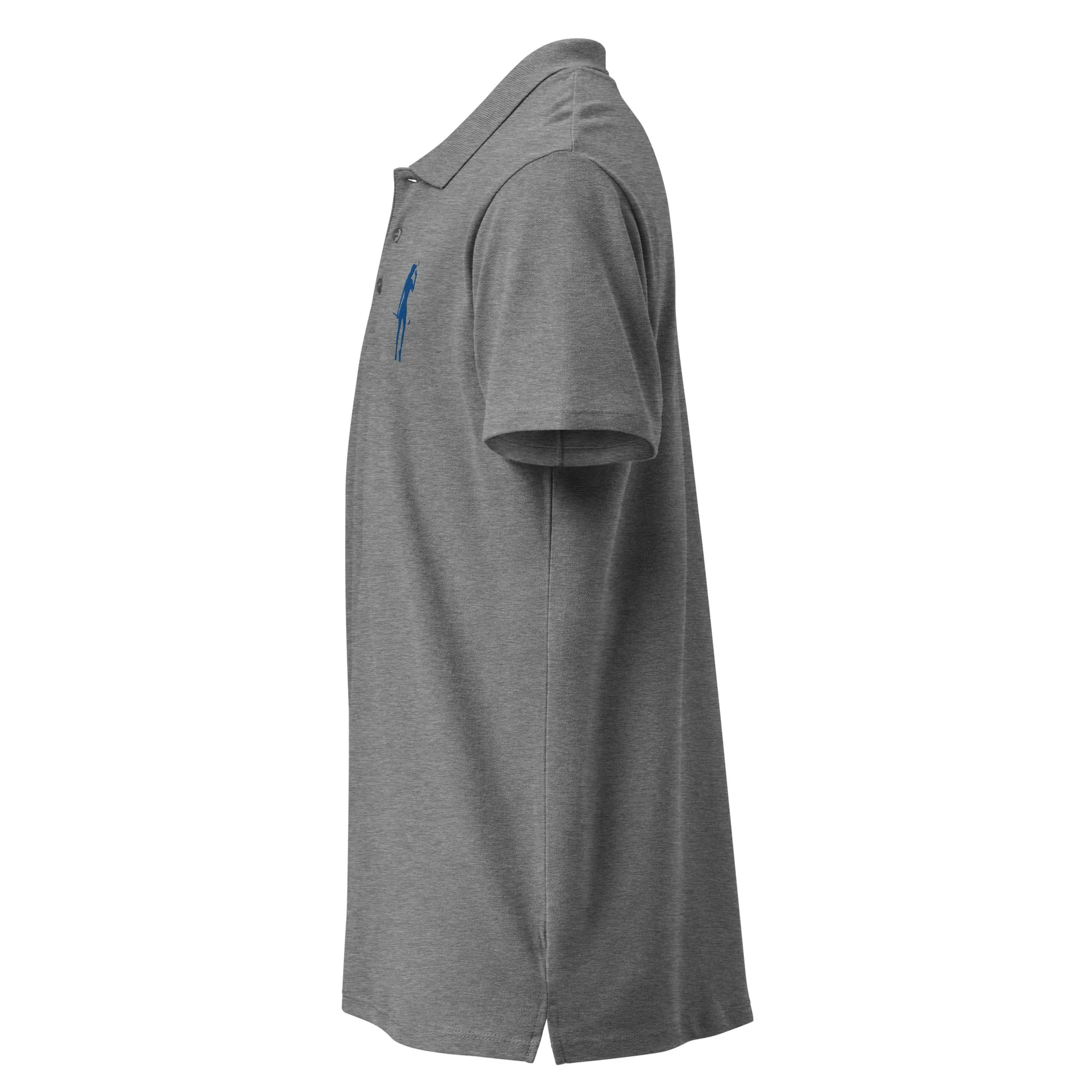 Female Golfer Premium Pique Embroidered Polo Shirt - Royal Blue