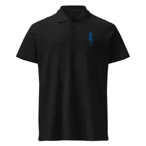 Female Golfer Premium Pique Embroidered Polo Shirt - Royal Blue