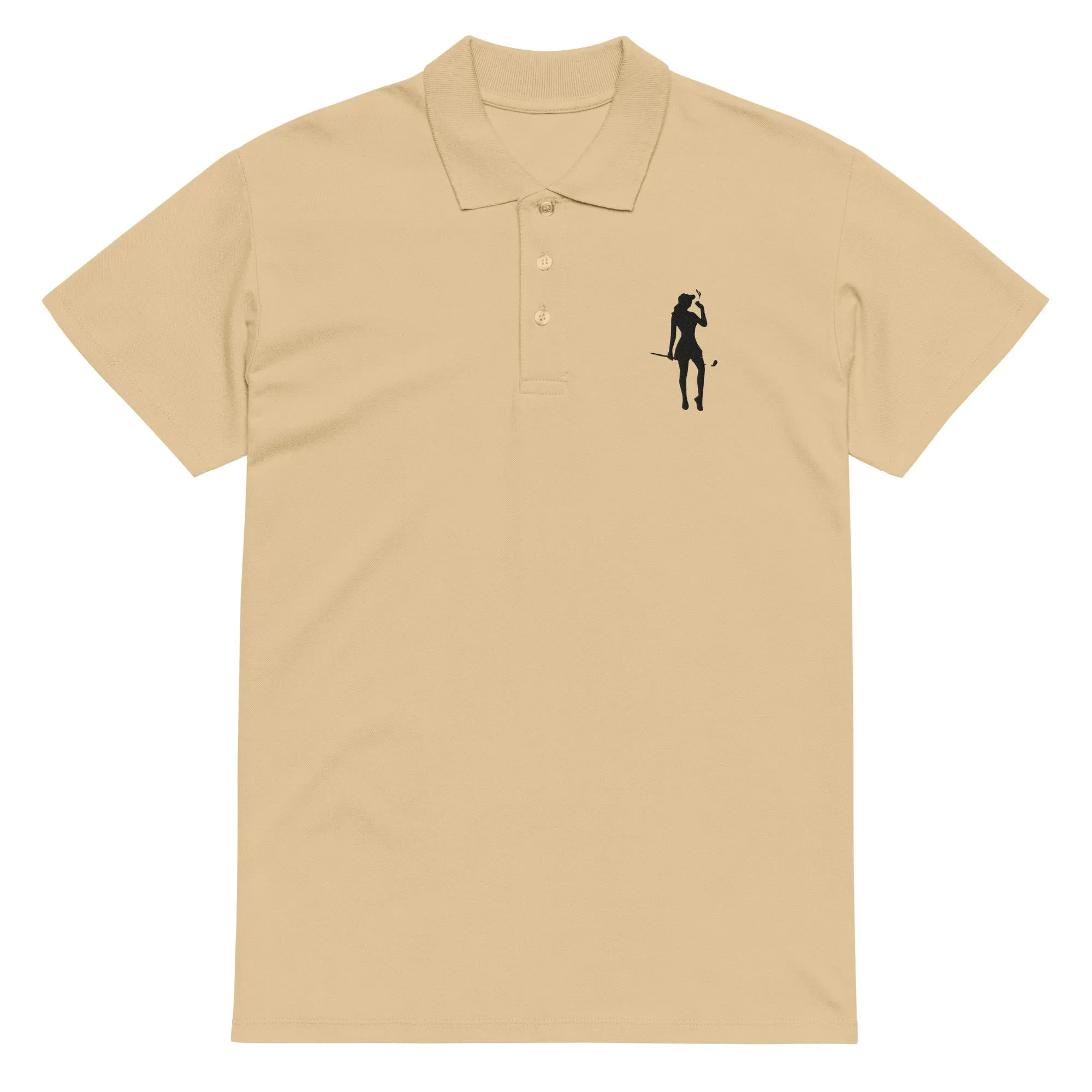 Female Golfer Premium Pique Embroidered Polo Shirt