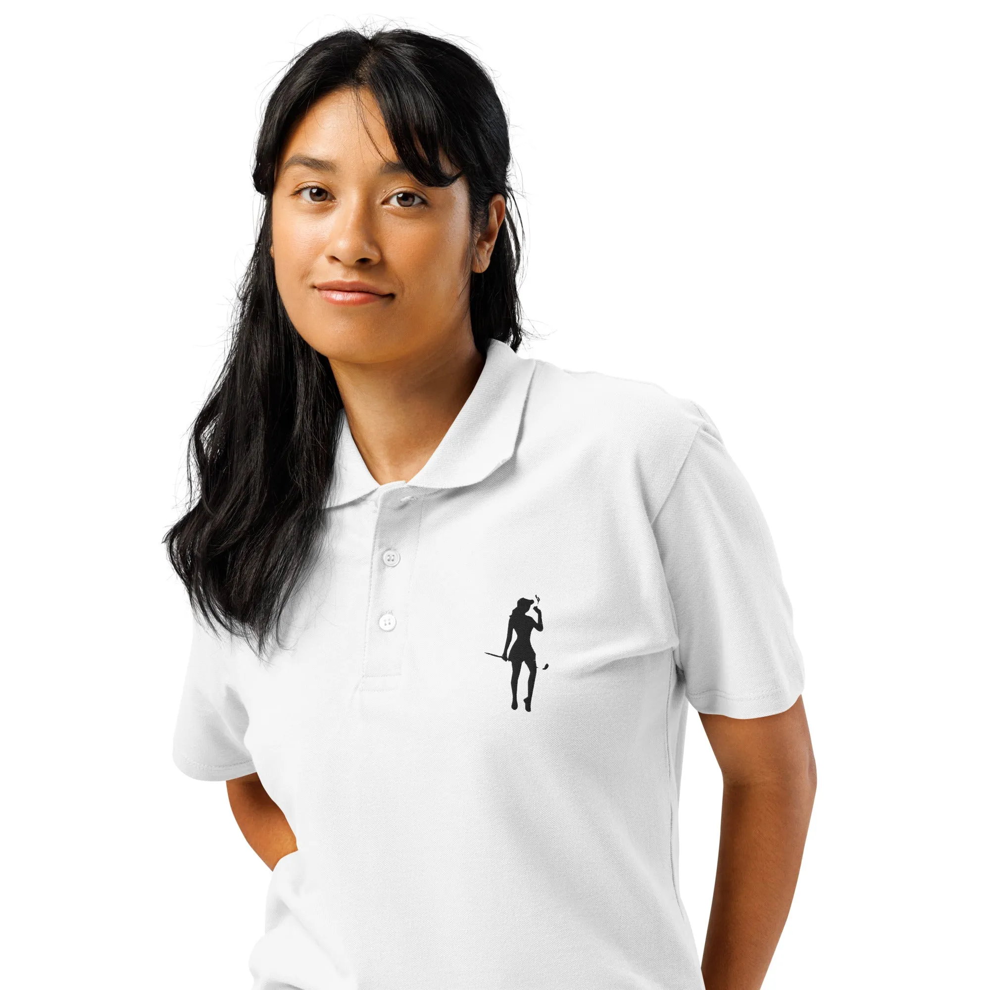 Female Golfer Premium Pique Embroidered Polo Shirt
