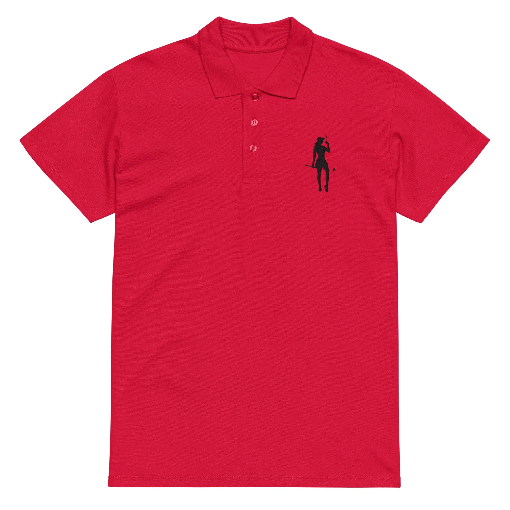 Female Golfer Premium Pique Embroidered Polo Shirt