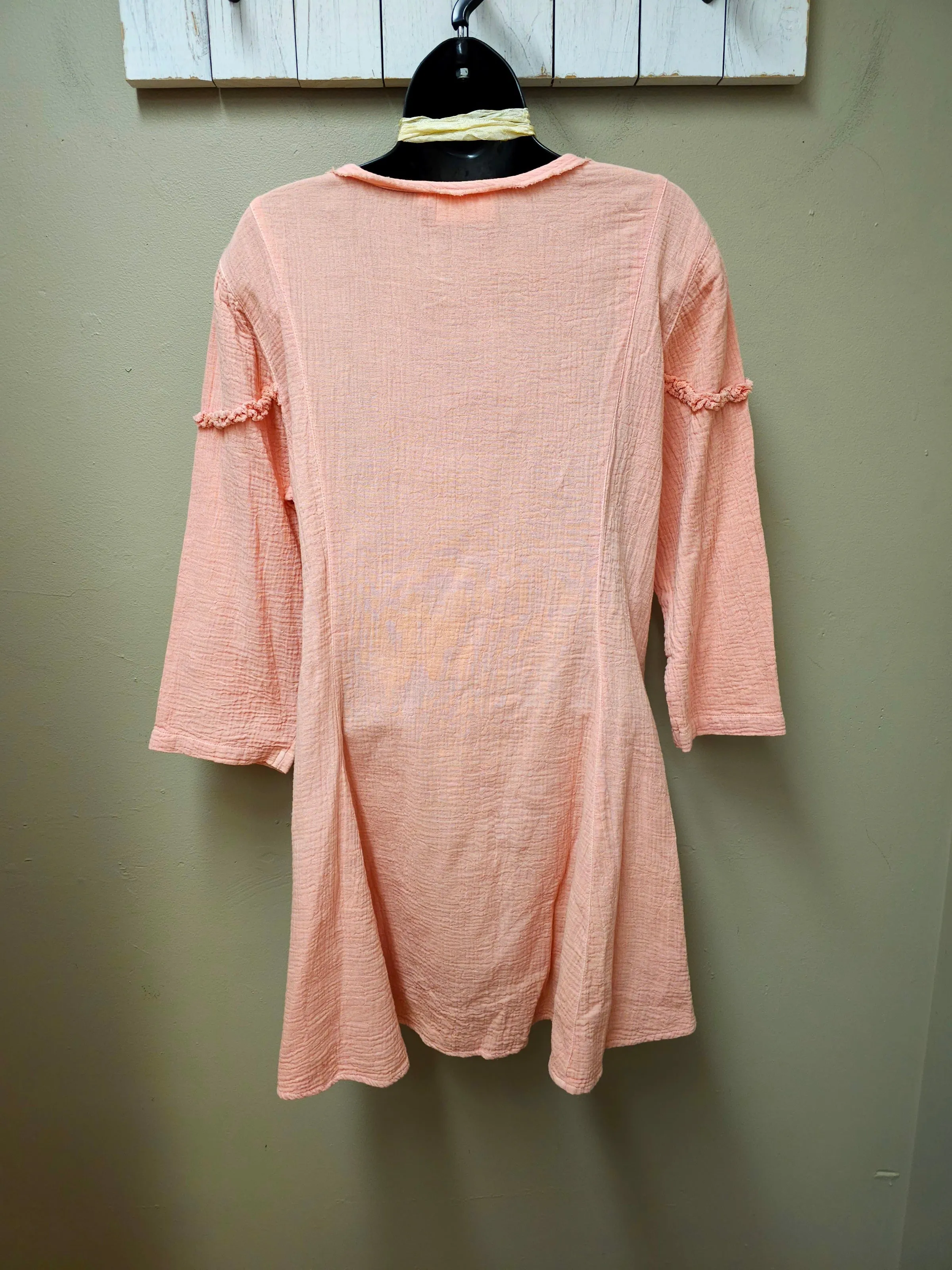 FINAL SALE WAS $102.99  Romantic Soft Pink Tunic Top