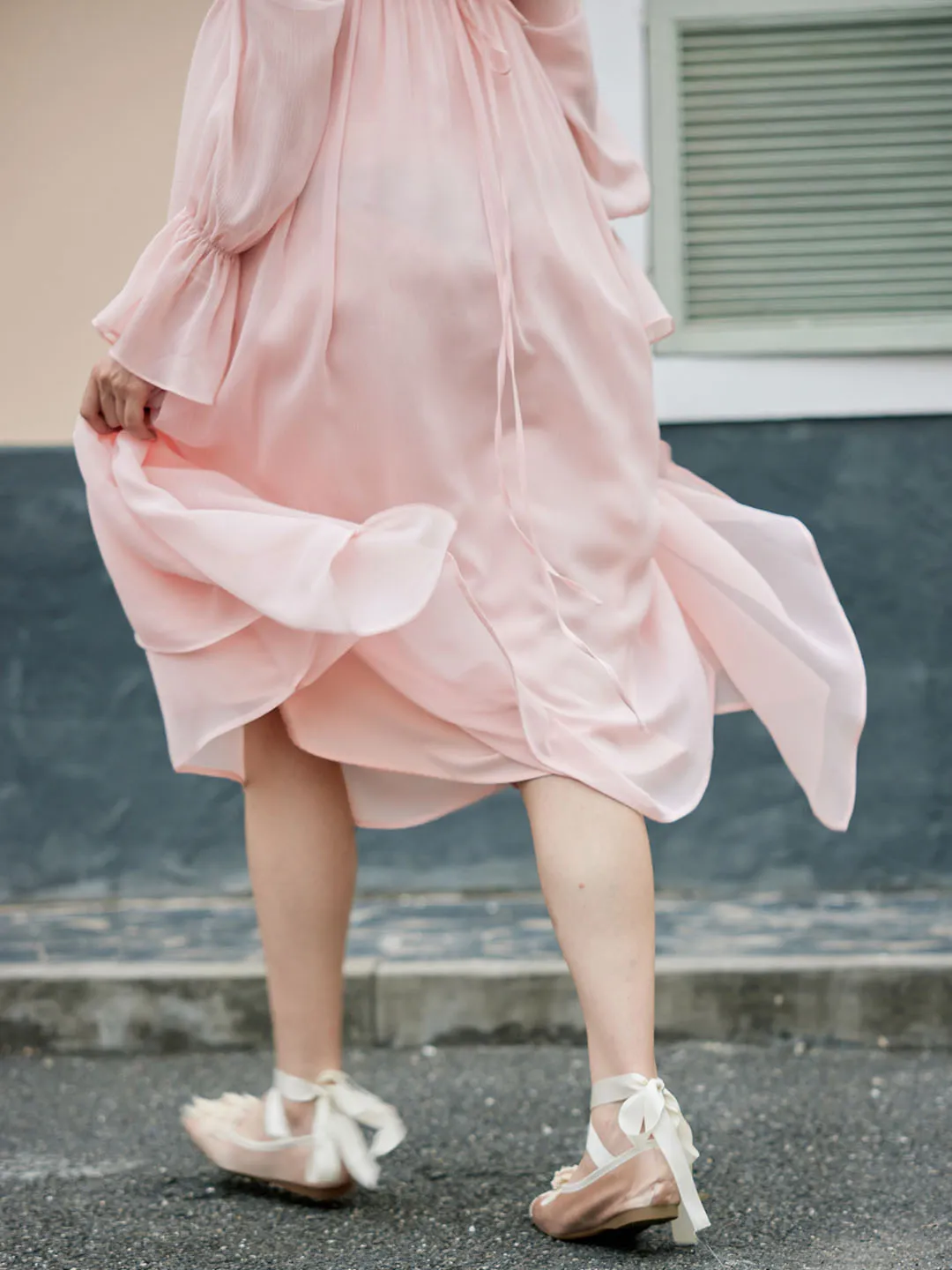 【Final Sale】Lakelyn Romantic Sweet Square Neck Pink Dress