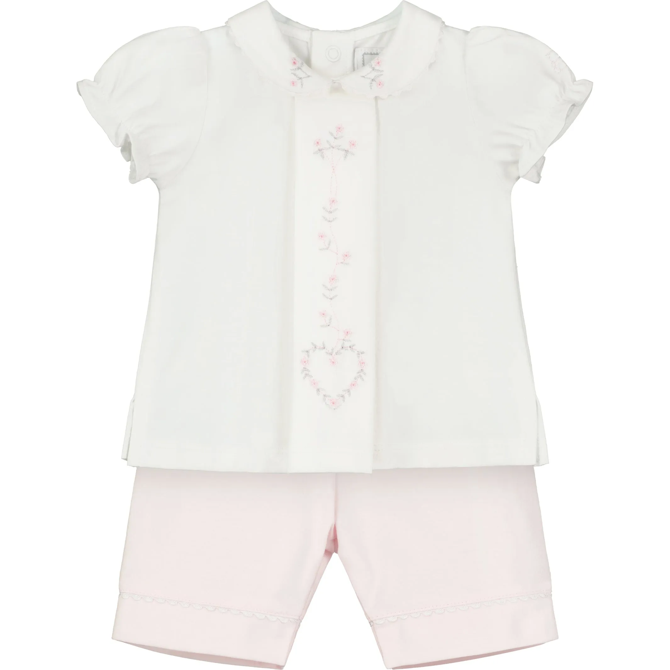Fiona Heart Embroidery Girls Set