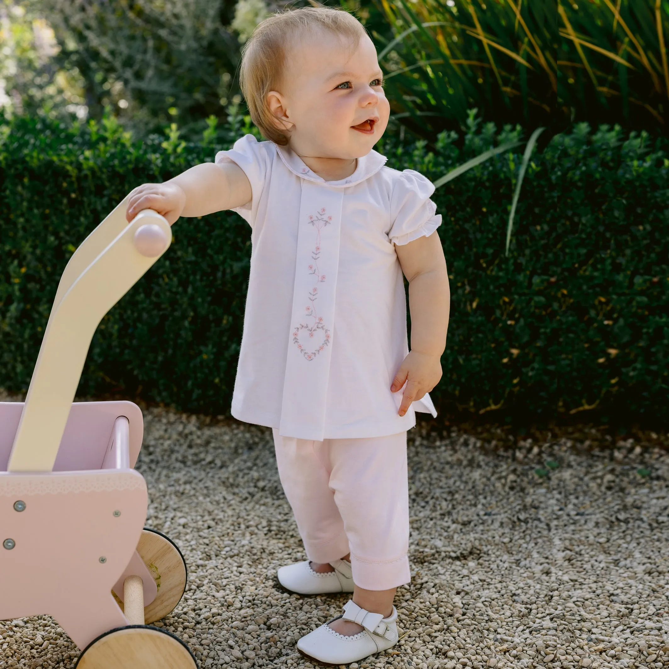 Fiona Heart Embroidery Girls Set