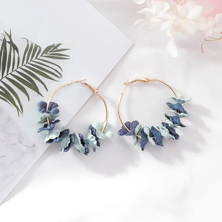 Flower Hoop Earrings