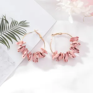 Flower Hoop Earrings