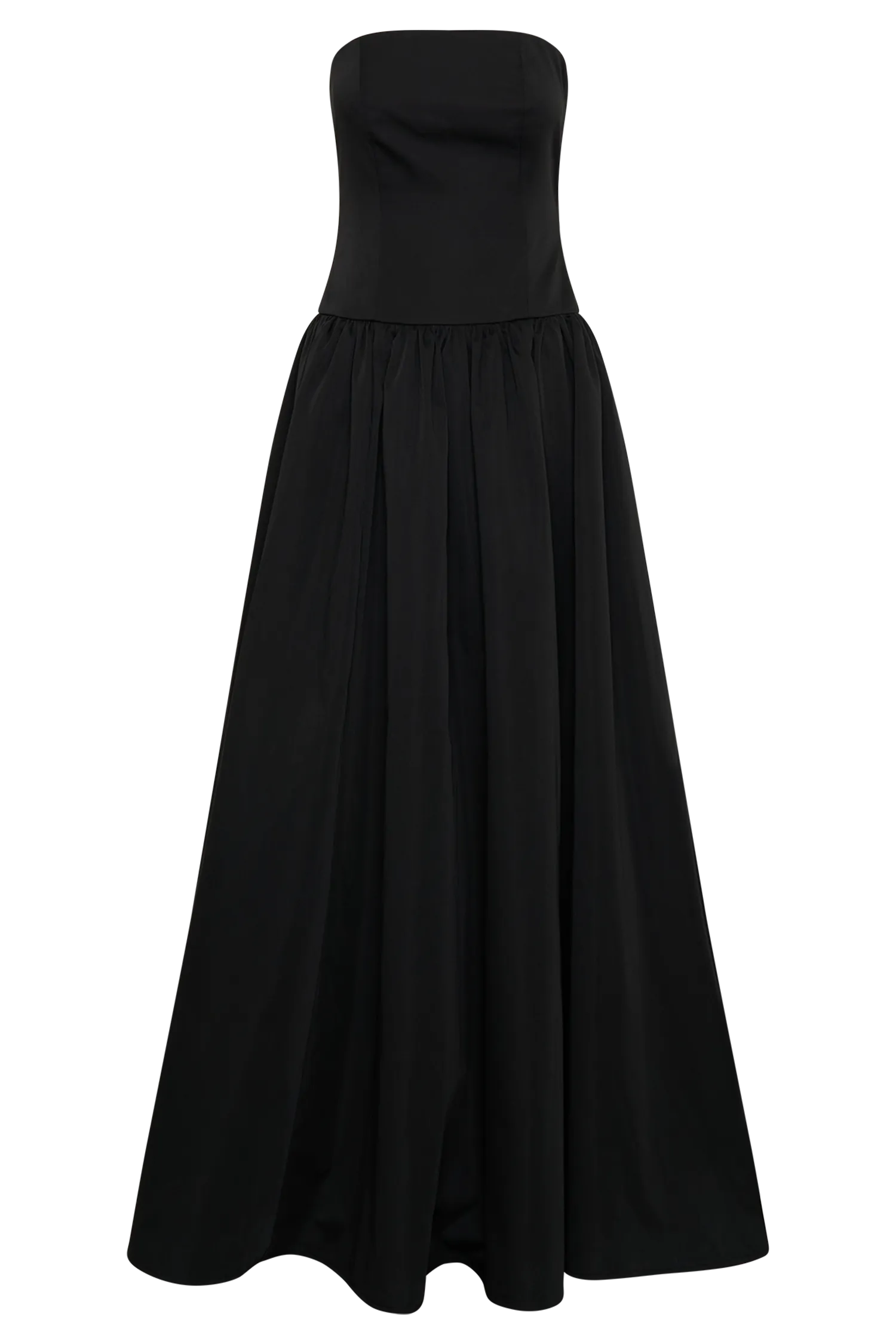 Frances Strapless Bow Maxi Dress - Black