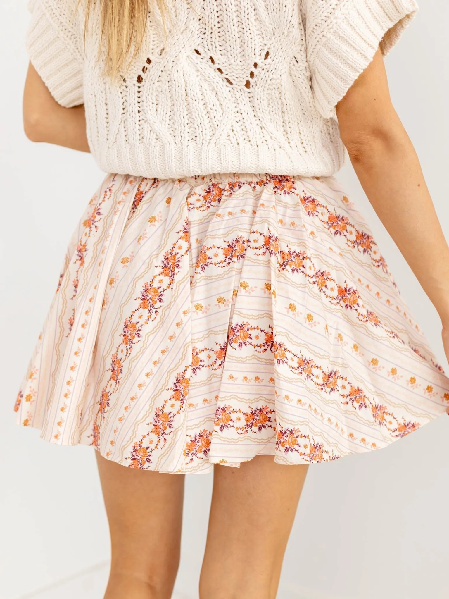 Free People Gia Printed Skirt