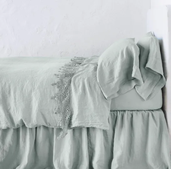 Frida Flat Sheet - Eucalyptus - Queen
