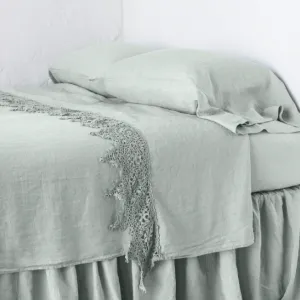 Frida Flat Sheet - Eucalyptus - Queen