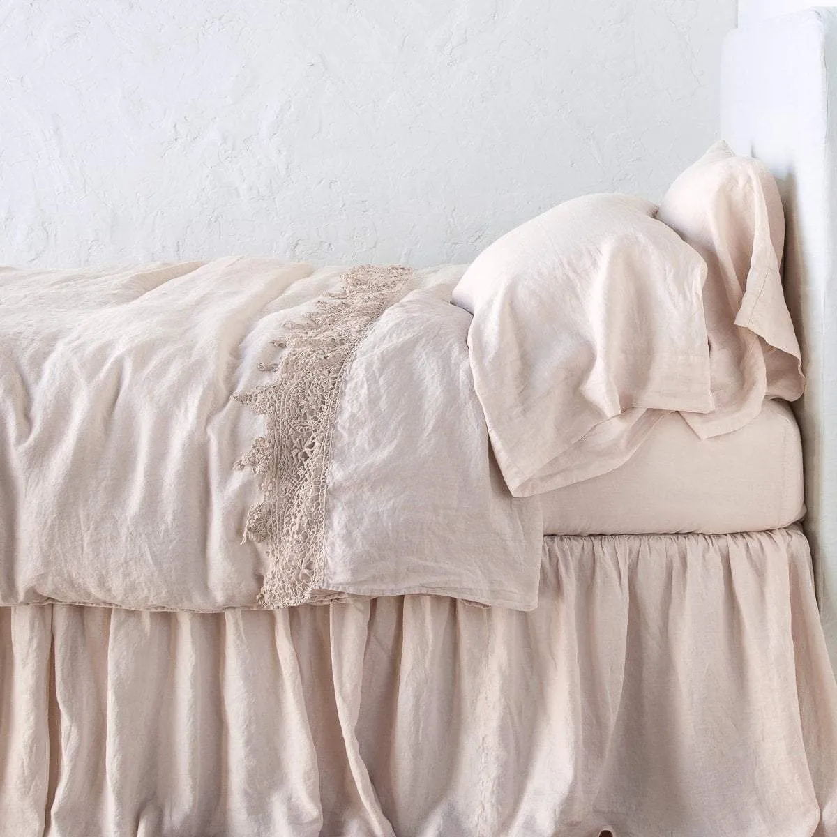 Frida Flat Sheet - Pearl - Queen