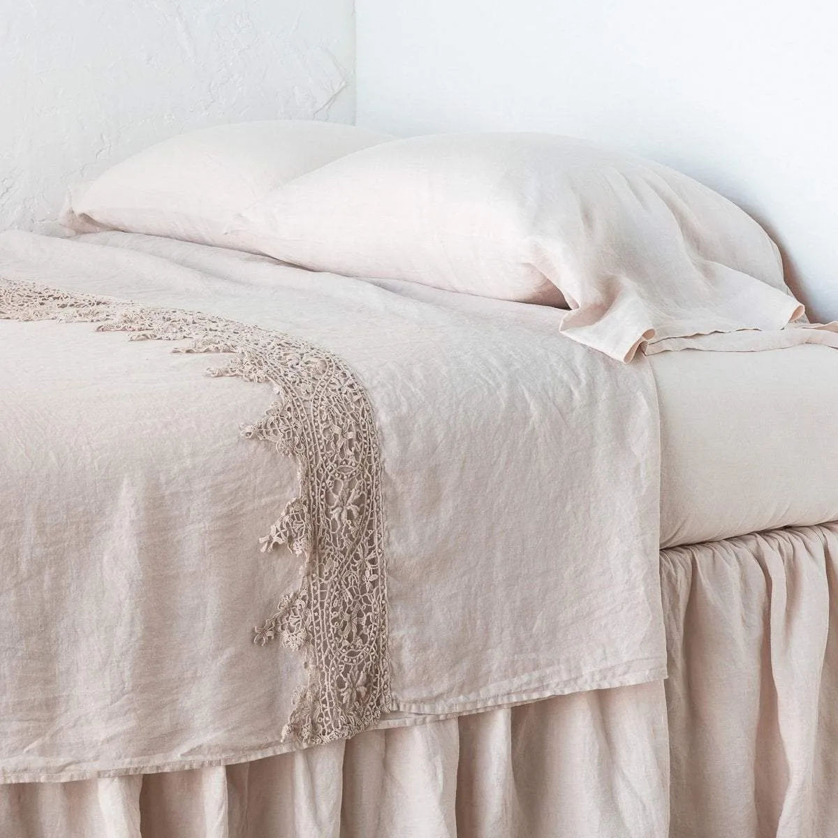 Frida Flat Sheet - Pearl - Queen