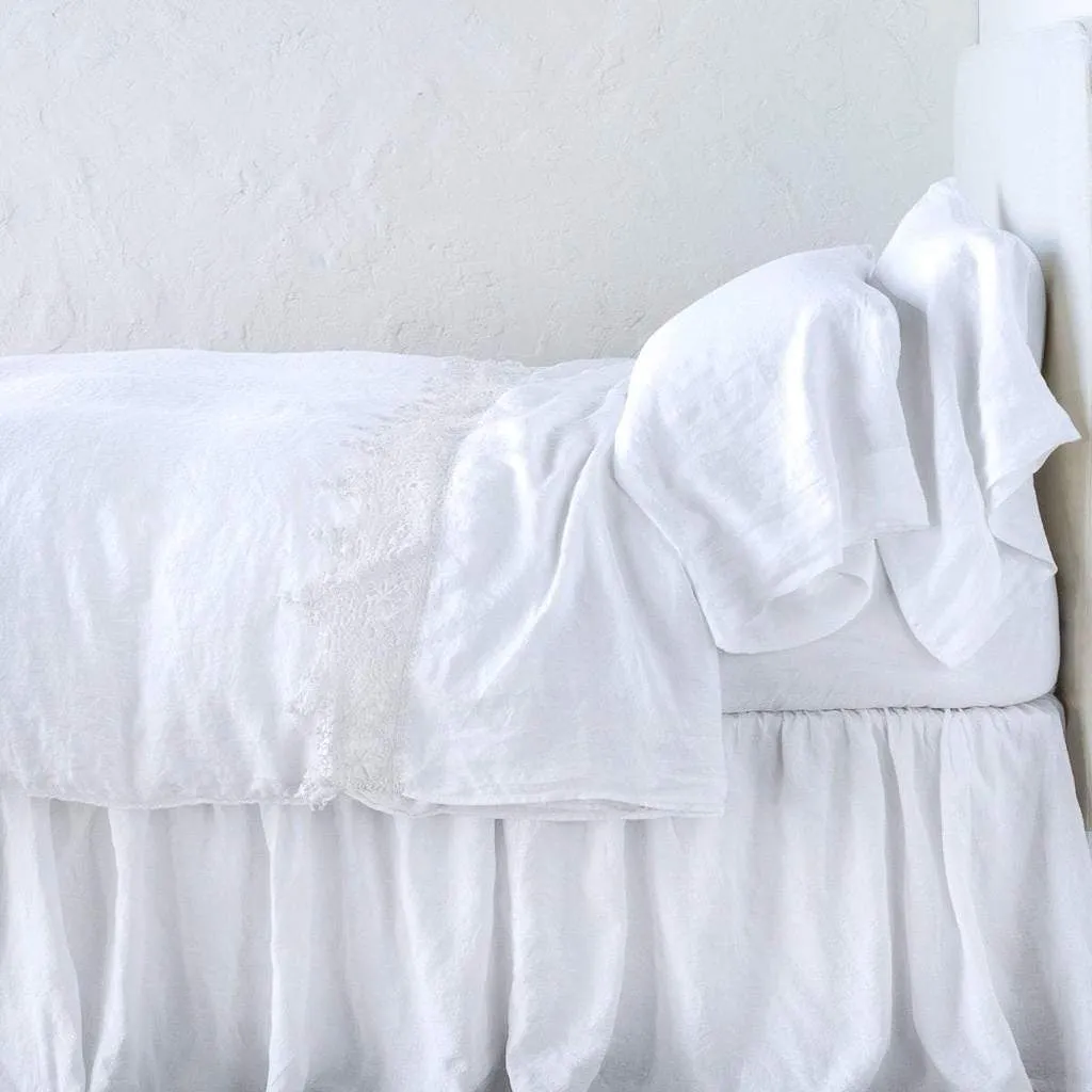 Frida Flat Sheet - White - King