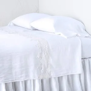 Frida Flat Sheet - White - King