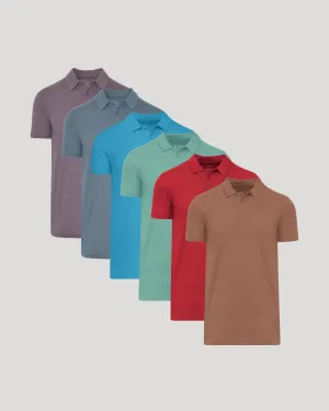 Full Rotation Short Sleeve Tall Polo 6-Pack
