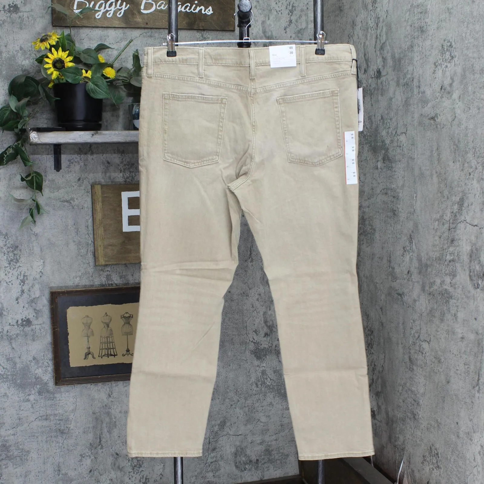 Goodfellow & Co Men's Lightweight Colored Slim Fit Jeans Light Brown 40x30