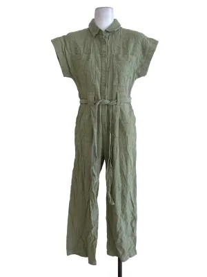 Green Textured Jumpsuits LB