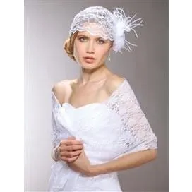 Handmade Juliet Bridal Cap & Organza Hair Clip