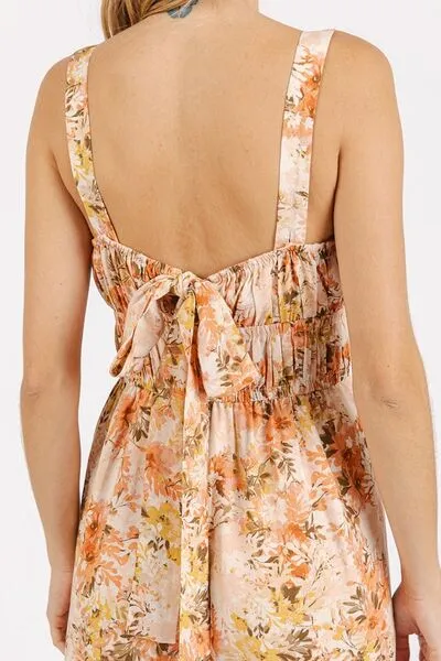 Hazel Blues® |  Mittoshop Flower Print Gathered Bust Sleeveless Jumpsuit