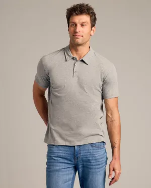 Heather Gray Short Sleeve Polo