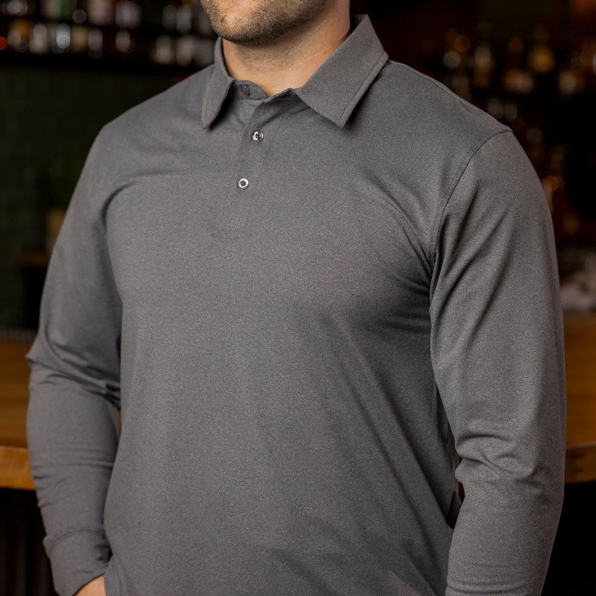 Iron Gate Melange – Commuter Long Sleeve Polo