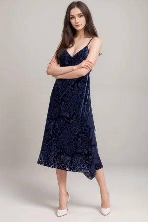 Johnny Was Jade Blue Alixa Cece Ruffle Slip Dress L37124