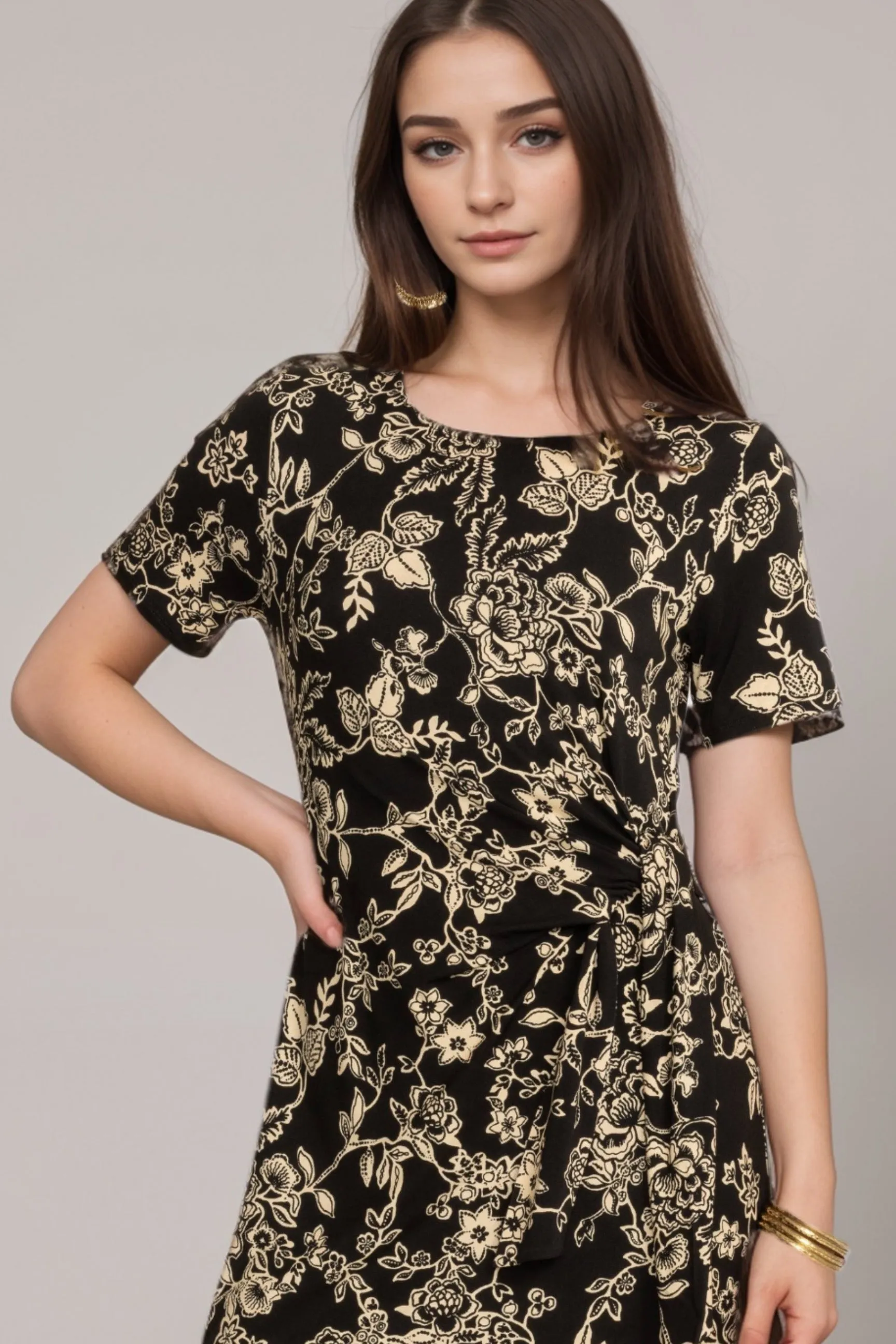 Johnny Was The Janie Favorite Side Tie Knit Midi Dress T36424