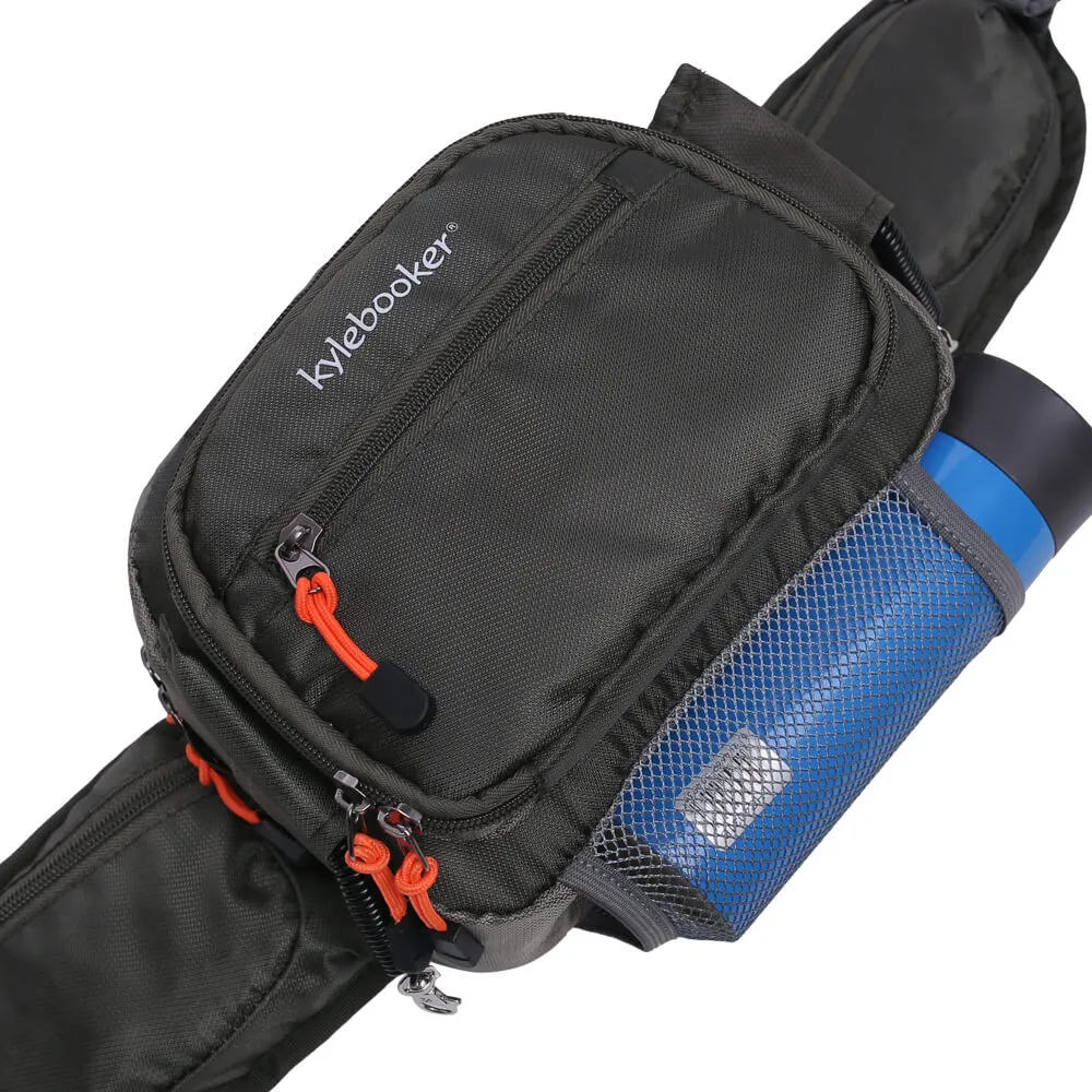 Kylebooker SL05 Fly Fishing Chest Pack, Fly Fishing Waist Pack - Lightweight Fishing Fanny Pack and Tackle Storage Hip Bag - Fly Fishing Bag for Waist or Chest
