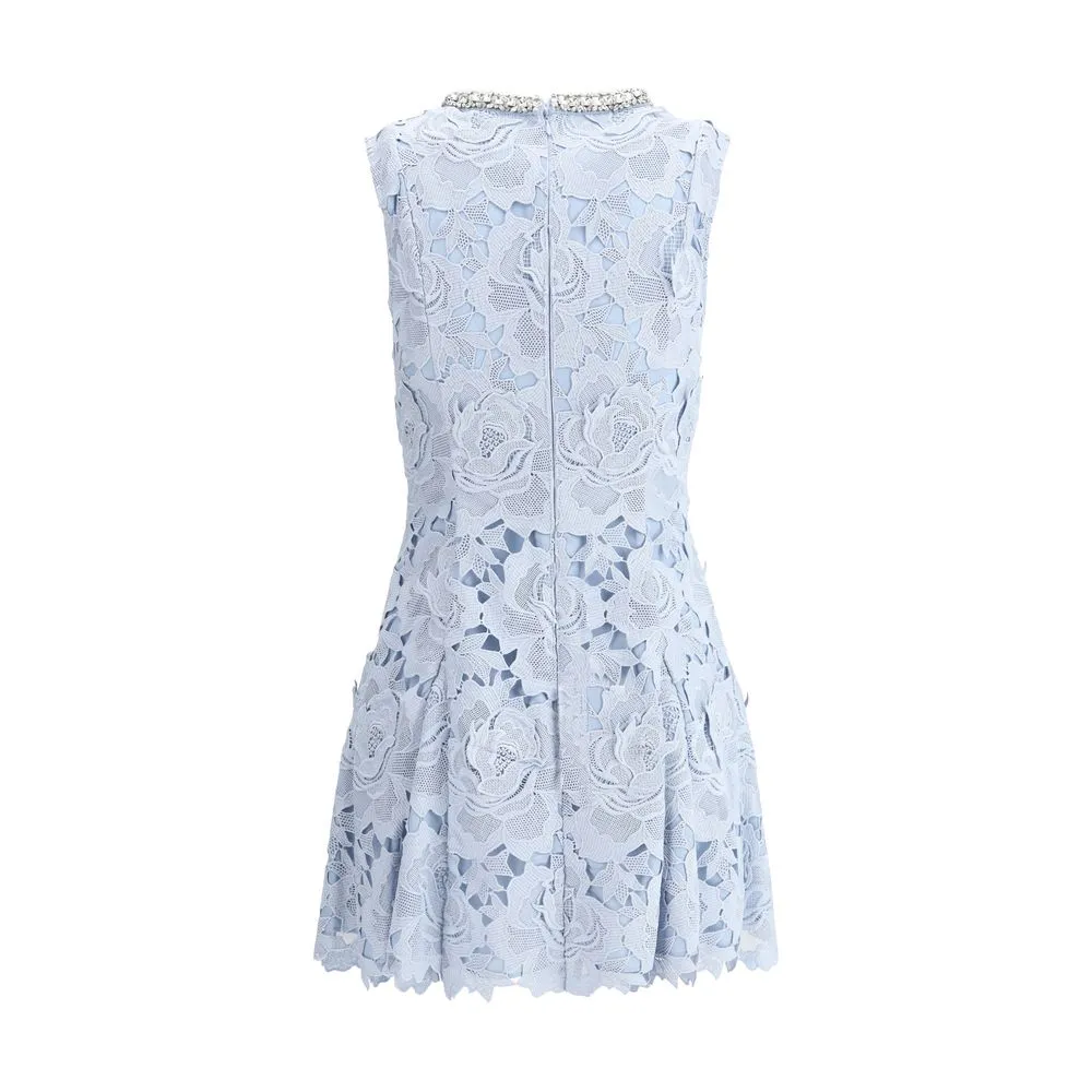 lace Mini Dress with jewel collar
