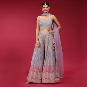 Lavender Leehnga Choli with Beautiful Embellishments
