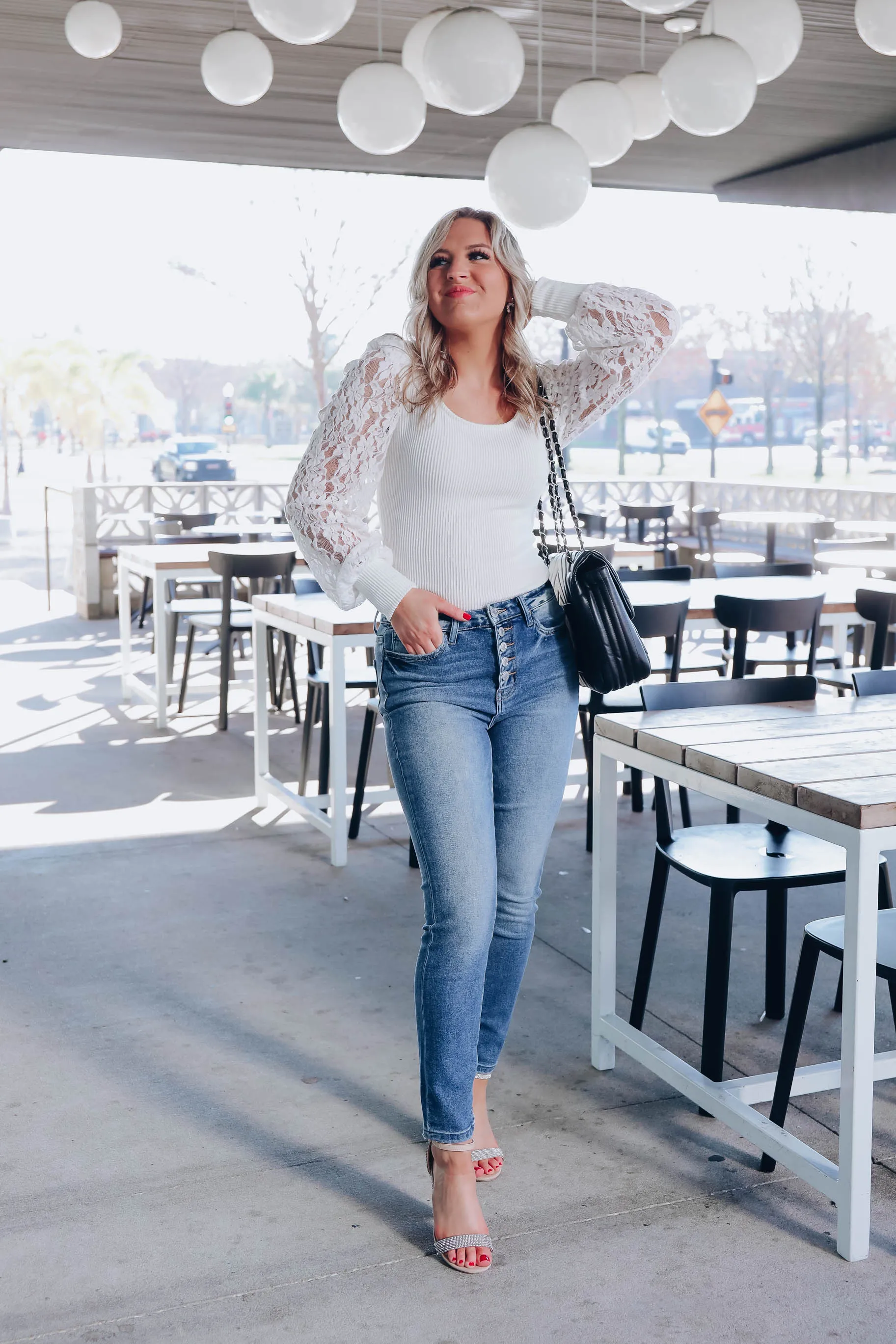 Leota Lace Sleeve Top