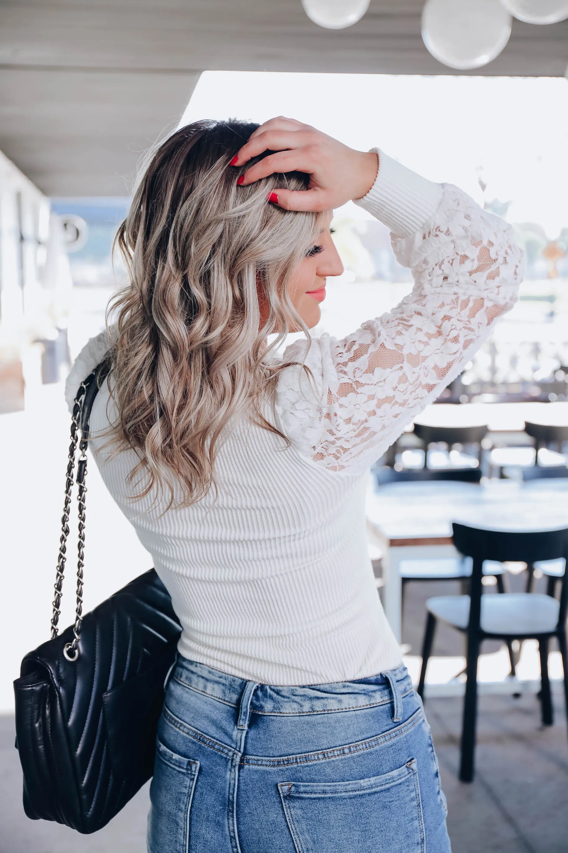 Leota Lace Sleeve Top